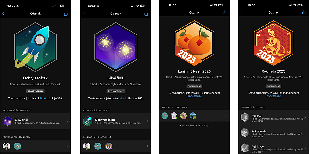 Unikátní zimní odznaky